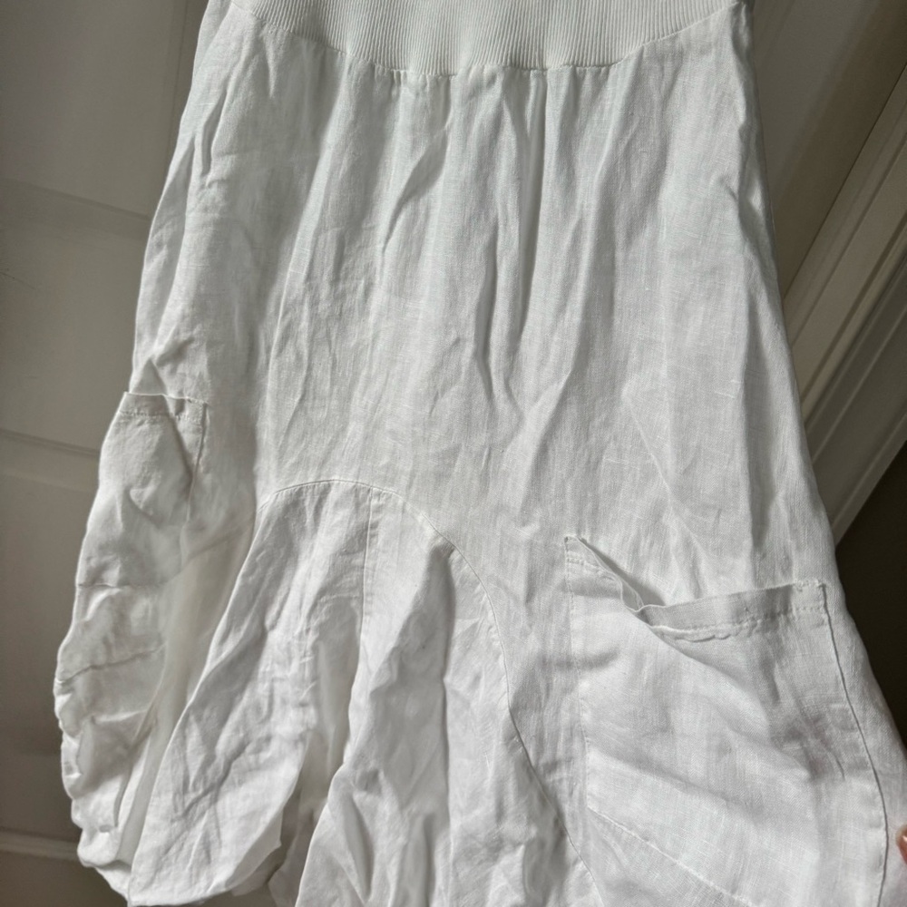Inizio Linen Magic Dress White - Gem Inizio Linen Magic Dress White - Gem